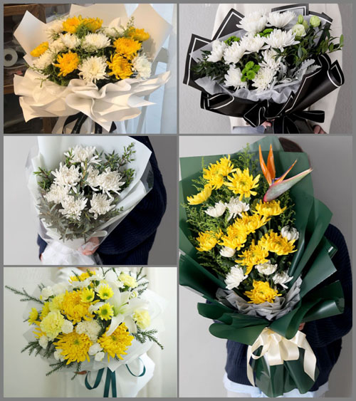 广东梅州市蕉岭县蓝坊镇白事花束代送